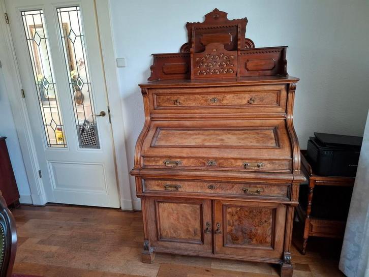 Antiek Bureau met klep en lades, Antiek en Kunst, Antiek | Meubels | Kasten, Ophalen