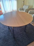 Eettafel massief beukenhouten blad 1.20m, Huis en Inrichting, Ophalen, Gebruikt, Rond, Vier personen