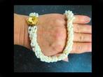 Bijzonder 6 Snoeren Zoetwater Parels Collier/Zilver Sluiting, Verzenden, Zilver, Ketting, Verguld