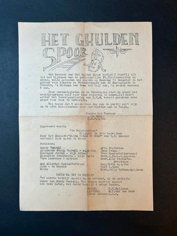 Uitnodiging NS-sinterklaasviering ‘Het Ghulden Spoor’ (1948) beschikbaar voor biedingen