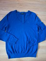 Mooie blauwe trui met V-hals van Tommy Hilfiger mt L!, Kleding | Dames, Truien en Vesten, Blauw, Maat 42/44 (L), Ophalen of Verzenden