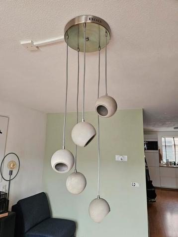 Hanglamp 5 lampen betonlook