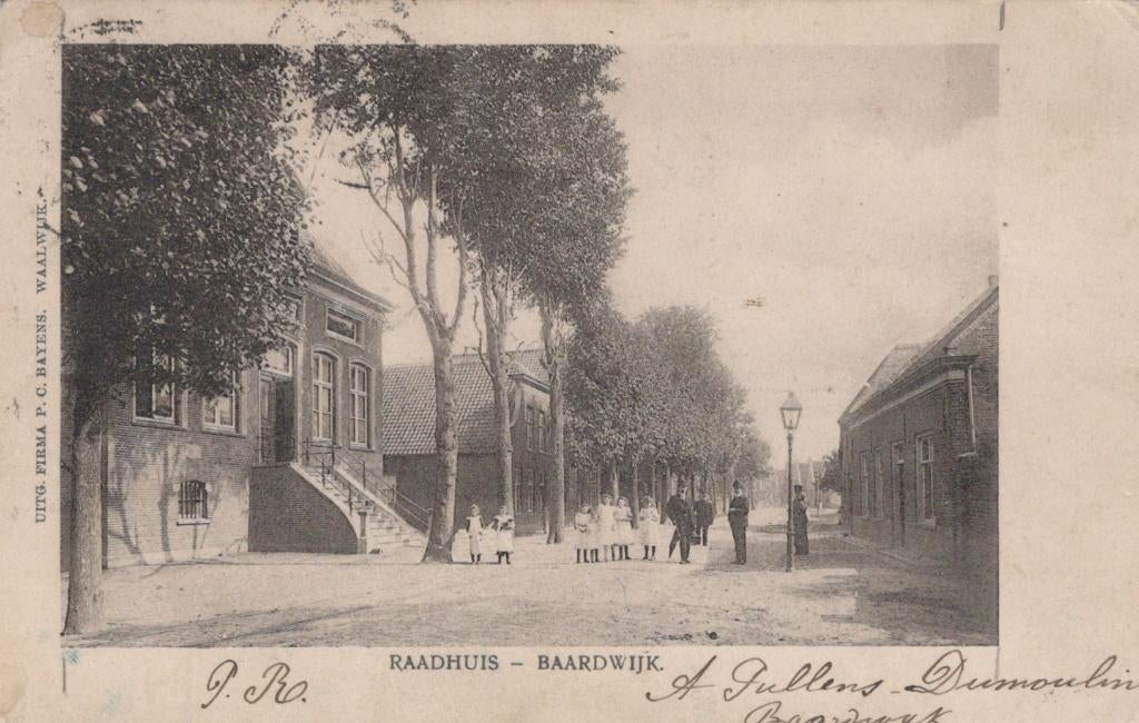 BAARDWIJK - WAALWIJK - 1908 - Raadhuis Baardwijk, Verzenden, Voor 1920, Gelopen, Noord-Brabant