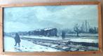 Fraai winterlandschap - Spooremplacement - niet gesigneerd, Antiek en Kunst, Kunst | Schilderijen | Klassiek, Ophalen of Verzenden