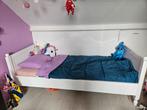 Eenpersoonsbed wit hout, Kinderen en Baby's, Kinderkamer | Bedden, Ophalen, Zo goed als nieuw, 180 cm of meer, Matras