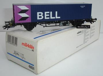 Märklin 4851 Bell Container 40ft met Containerdraagwagen ! beschikbaar voor biedingen