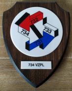 Schild Kon Landmacht - 734 VZPL (Verzamelplaats), Ophalen of Verzenden, Landmacht, Nederland, Embleem of Badge