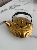 Prachtige gouden theepot theekan, Huis en Inrichting, Keuken | Servies, Ophalen of Verzenden, Zo goed als nieuw, Overige stijlen