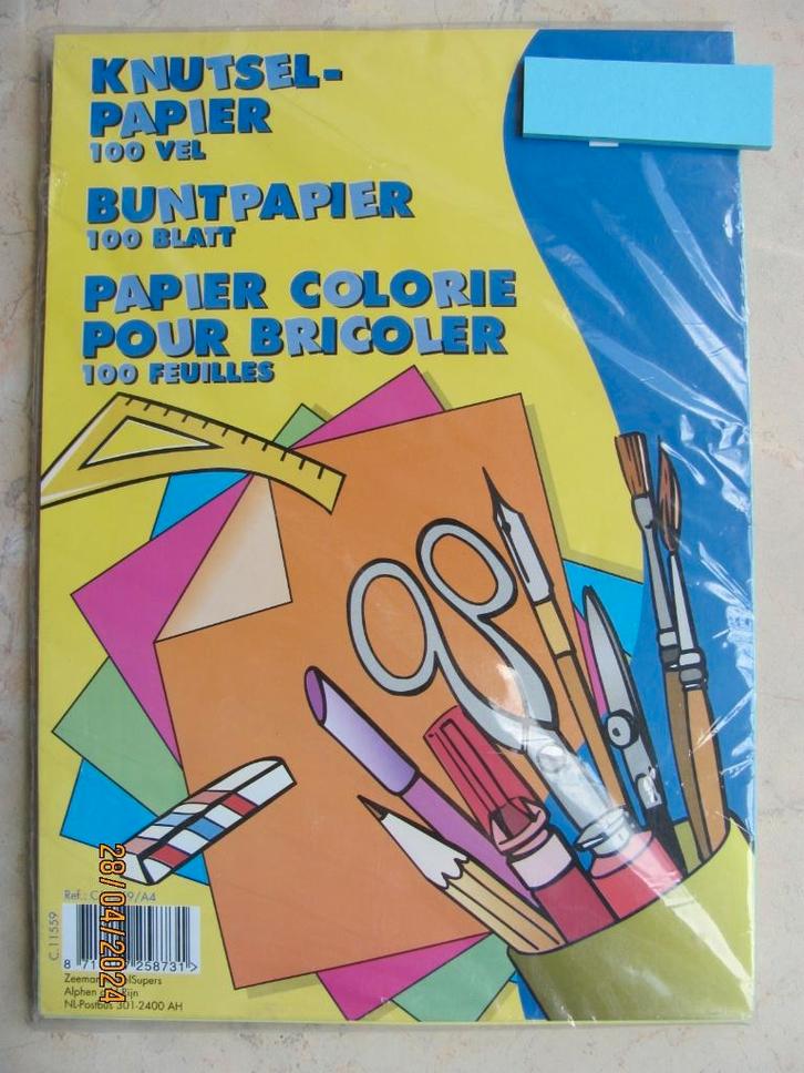 NIEUW folie 4 x pasteltinten KNUTSELPAPIER 100 vel A4 papier, Hobby en Vrije tijd, Knutselen, Nieuw, Materiaal, Ophalen of Verzenden