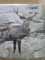 Papieren servetten hert foto 1 t/m 3 merk PPD, Heikant 21 Kaatsheuvel, Materiaal, Belle Vieille Brocante, Nieuw