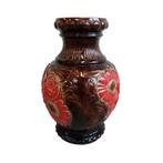 Grote West Germany vaas, rood / bruin, Ophalen