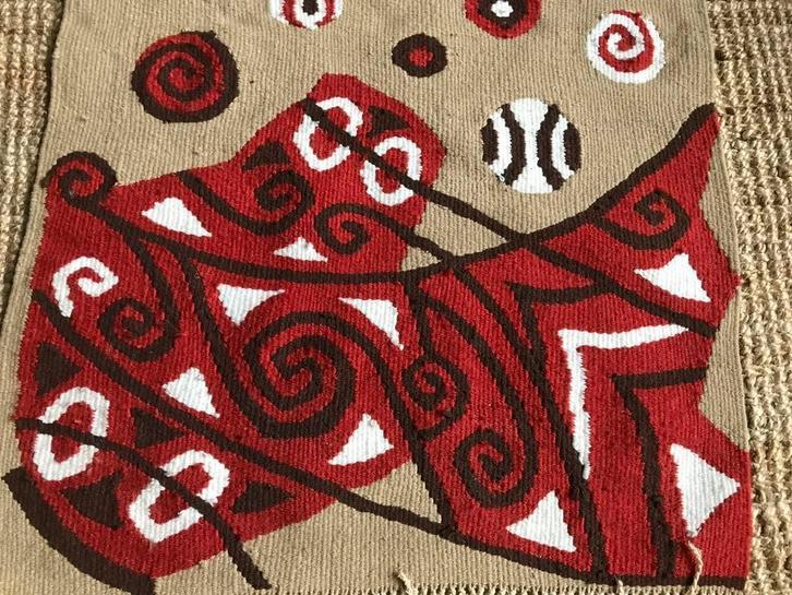 Vintage / retro geweven wandkleed, Huis en Inrichting, Woonaccessoires | Wanddecoraties, Gebruikt, Ophalen of Verzenden