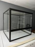 Terrarium vol glas ongv 40x40x40, Ophalen of Verzenden, Zo goed als nieuw
