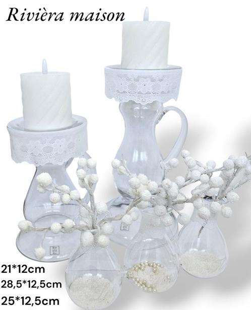 2 pcs rivièra maison candlehorders & 1 Rivièra maison vase, Huis en Inrichting, Woonaccessoires | Overige, Ophalen of Verzenden