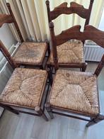 4 antieke stoelen met rieten zittingen, Ophalen