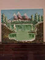 Bob Ross Stijl Schilderij - 50x60 cm, Antiek en Kunst, Kunst | Schilderijen | Klassiek, Ophalen of Verzenden