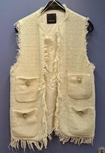 Pinko gilet vest cremekleurig tweed grote knopen 40-42 49968, Kleding | Dames, Pinko, Pinko, ., Wit