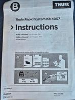 Thule Rapid System Kit 4007 - Audi A4 Avant Dakrails, Ophalen, Gebruikt