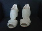 Sandalen zandkleur met o7 cm hak, Beige, Gedragen, Sandalen of Muiltjes, Ophalen of Verzenden