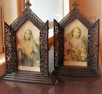 2 unieke religieuze altaartjes / altaar Maria / Jezus beschikbaar voor biedingen