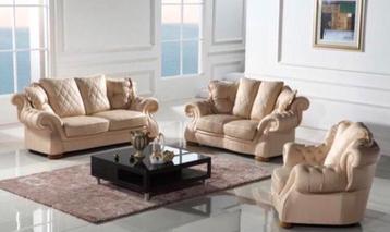 Luxe Lederen Bankstellen italiaans 3+2 zits €1295,- AKTIE beschikbaar voor biedingen