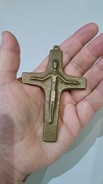 Bronzen krusafix kruis, Ophalen of Verzenden, Zo goed als nieuw, Beeld(je), Christendom | Katholiek