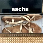 Sandaaltjes leer goud Sacha Shoes, Sacha, Sandalen of Muiltjes, Ophalen of Verzenden, Zo goed als nieuw