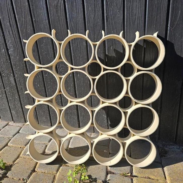 Space age wandpaneel. Retro muurpaneel. Vintage. Wit, Huis en Inrichting, Woonaccessoires | Wanddecoraties, Gebruikt, Ophalen of Verzenden