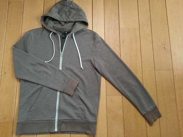 H&M Basic vest met kapuchon bruin maat S - nieuw -, Kleding | Heren, Truien en Vesten, Nieuw, Maat 48/50 (M), Bruin, Ophalen of Verzenden