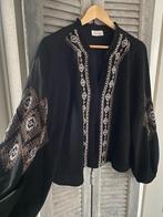 Cotton club prachtige blouse met borduursel mt 38, Maat 38/40 (M), Zwart, Ophalen of Verzenden, Zo goed als nieuw