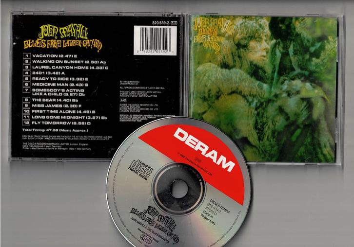 JOHN MAYALL CD Blues from Laurel Canyon, Cd's en Dvd's, Cd's | Jazz en Blues, Zo goed als nieuw, Jazz, 1980 tot heden, Ophalen of Verzenden