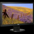 Acer V223HQLCbd Zwart 22 inch DVI LCD Monitor, Gebruikt, Kantelbaar, Full HD, Ophalen of Verzenden