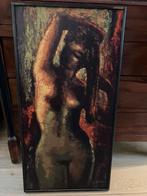 Vintage schilderij naakt prachtige kleuren en lichteffect, Ophalen of Verzenden