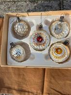 Antieke kerstballen 5 stuks,glazen kerstbal, Ophalen