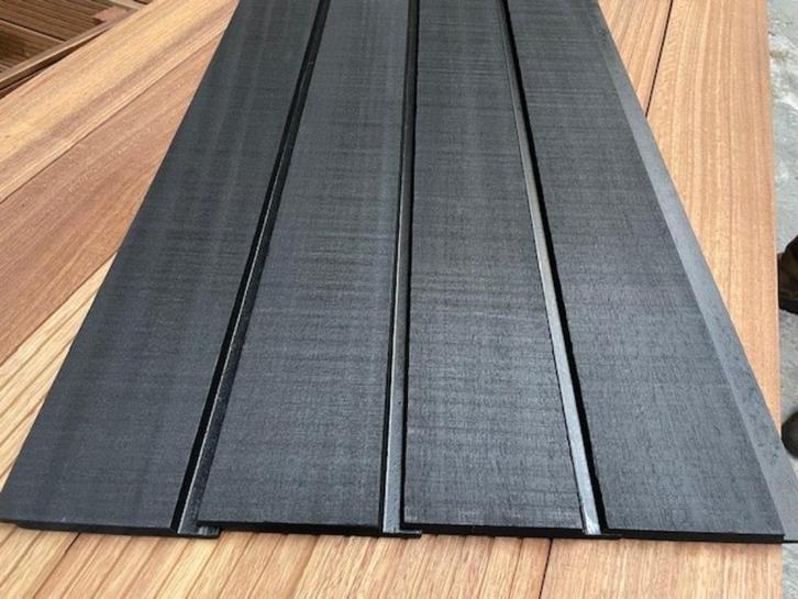 Halfhout rabat- channelsiding Ayous, Doe-het-zelf en Verbouw, Hout en Planken, Nieuw, Plank, Overige houtsoorten, 300 cm of meer