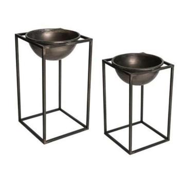 PTMD - PLANTEN SCHALEN SET - METAAL - BRONS beschikbaar voor biedingen