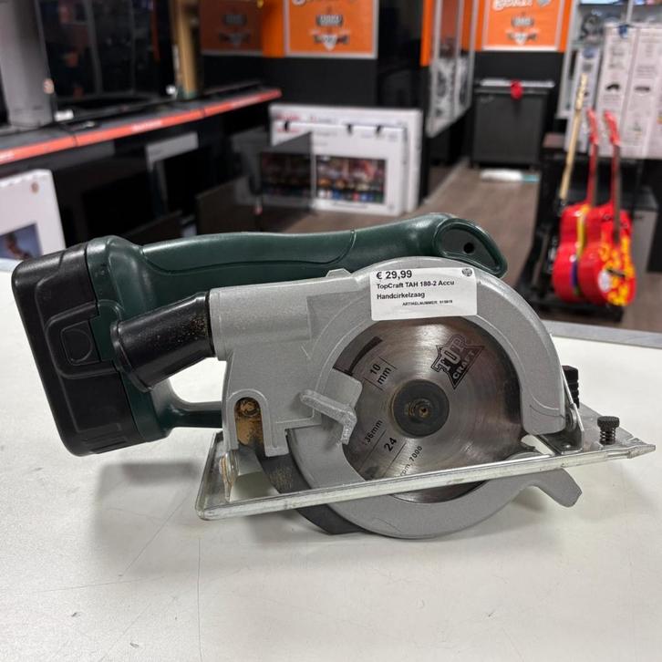 TopCraft TAH 180-2 Accu Handcirkelzaag, Doe-het-zelf en Verbouw, Gereedschap | Zaagmachines, Zo goed als nieuw