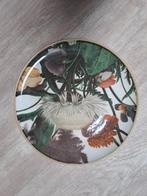 Decoratie bord bloemen, aardewerk., Ophalen, Rond, Steen of Aardewerk