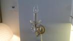 Wandlamp messing glas pegels muurlamp wand applique, Ophalen of Verzenden, Gebruikt, Glas, Vintage klassiek