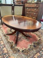 Engelse Mahonie Salontafel, 100 tot 150 cm, Zo goed als nieuw, Minder dan 50 cm, Ovaal
