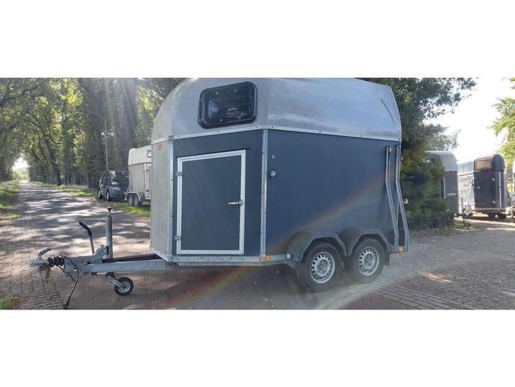 Bockmann Duo met aluminium bodem, Dieren en Toebehoren, Paarden en Pony's | Trailers en Aanhangwagens, Gebruikt, 2-paards trailer