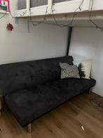 Slaapbank / Futon - Donkergrijs-Blauw, Huis en Inrichting, Ophalen, Gebruikt, Tweepersoons, Overige maten