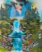 Zelfgemaakt waterval Schilderij, Antiek en Kunst, Ophalen of Verzenden