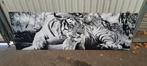 Schilderij Tijger - Hornbach, Gebruikt, Ophalen of Verzenden, Schilderij, 75 tot 100 cm