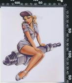 Sticker: Vintage Pin Up Girl (327), Verzamelen, Stickers, Auto of Motor, Ophalen of Verzenden, Zo goed als nieuw