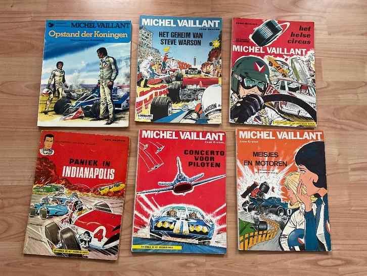 Stripboeken: Michel Vaillant stripboeken, jaren zeventig, Boeken, Stripboeken, Gelezen, Meerdere stripboeken, Ophalen of Verzenden