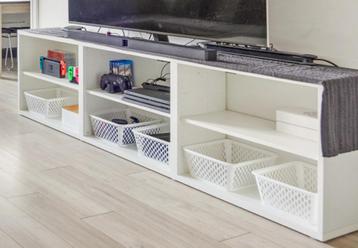 Gebruikte witte Ikea Besta TV Meubel - afbeelding 1