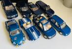 Schaal 1:24 8 blauwe model auto’s, Hobby en Vrije tijd, Modelauto's | 1:24, Ophalen of Verzenden, Zo goed als nieuw, Auto, Overige merken