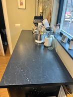 Aanrechtblad Ikea EKBACKEN zwart marmer 1.86 metet, Huis en Inrichting, Ophalen of Verzenden, Zo goed als nieuw, Rechthoekig, 50 tot 100 cm
