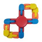 Flexibele Fidget Spinner rood meerkleurig, Kinderen en Baby's, Speelgoed | Educatief en Creatief, Ophalen of Verzenden, Nieuw